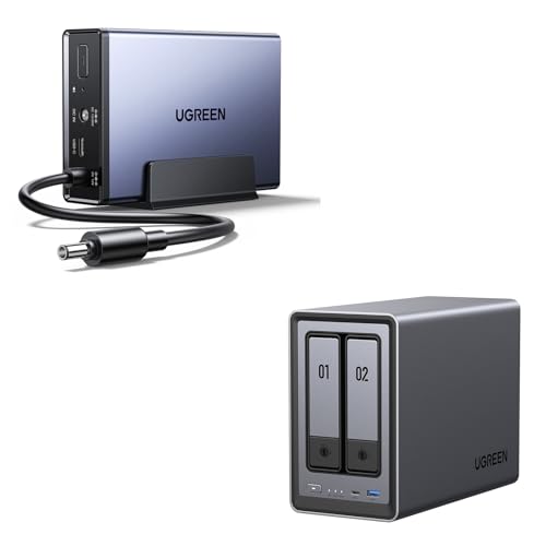 Ugreen Nas Dxp2800 & Us3000 Ups 12000mah Uninterruptible Battery Power Supply Bundle Nas Dxp2800 2-Bay With 80tb Storage Capacity