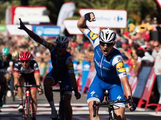 Yaves Lampaert wins stage 2 of the Vuelta a Espana ahead of teamamte Matteo Trentin