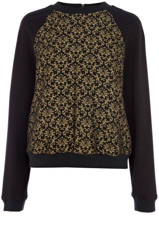 Warehouse Gold Jacquard Sweater, £45