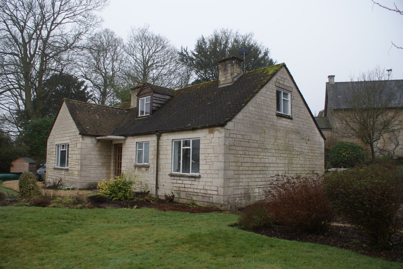 bungalow before a double storey extension
