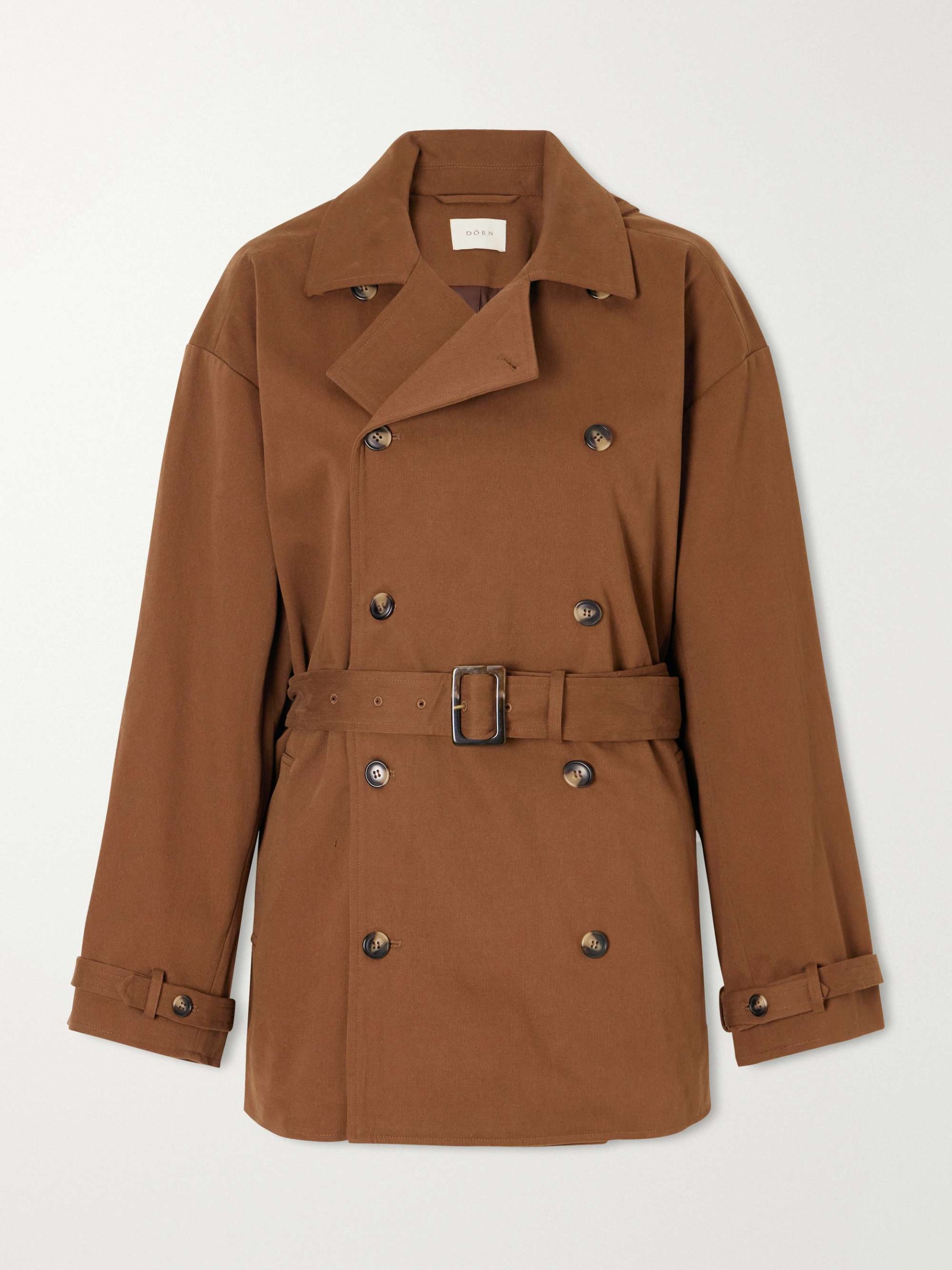 Wolfe Belted Cotton-Blend Trench Coat