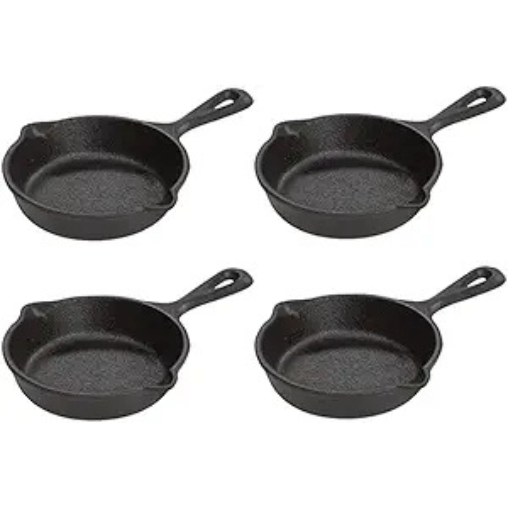 Lodge Pre-Seasoned 3.5-Inch Cast Iron Skillet Set for Side Dishes or Desserts (Set of 4)