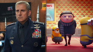 Steve Carell voices Gru in Minions: The Rise of Gru.