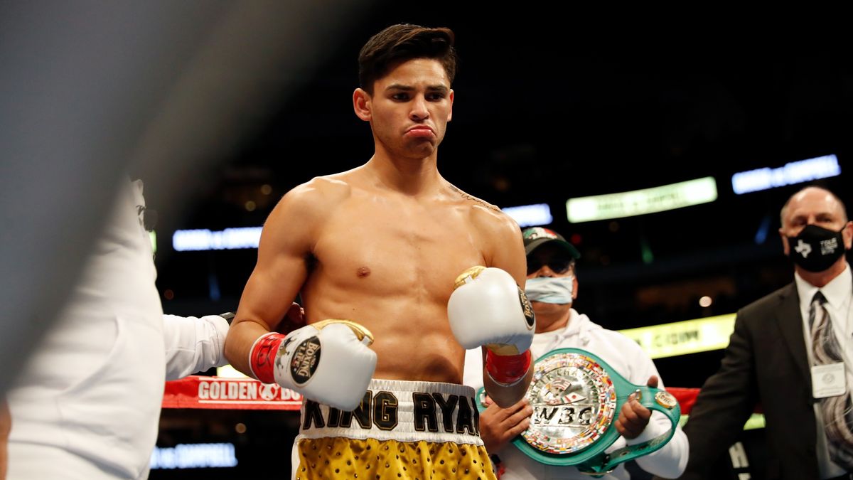 Ryan Garcia in the ring before a boxing match