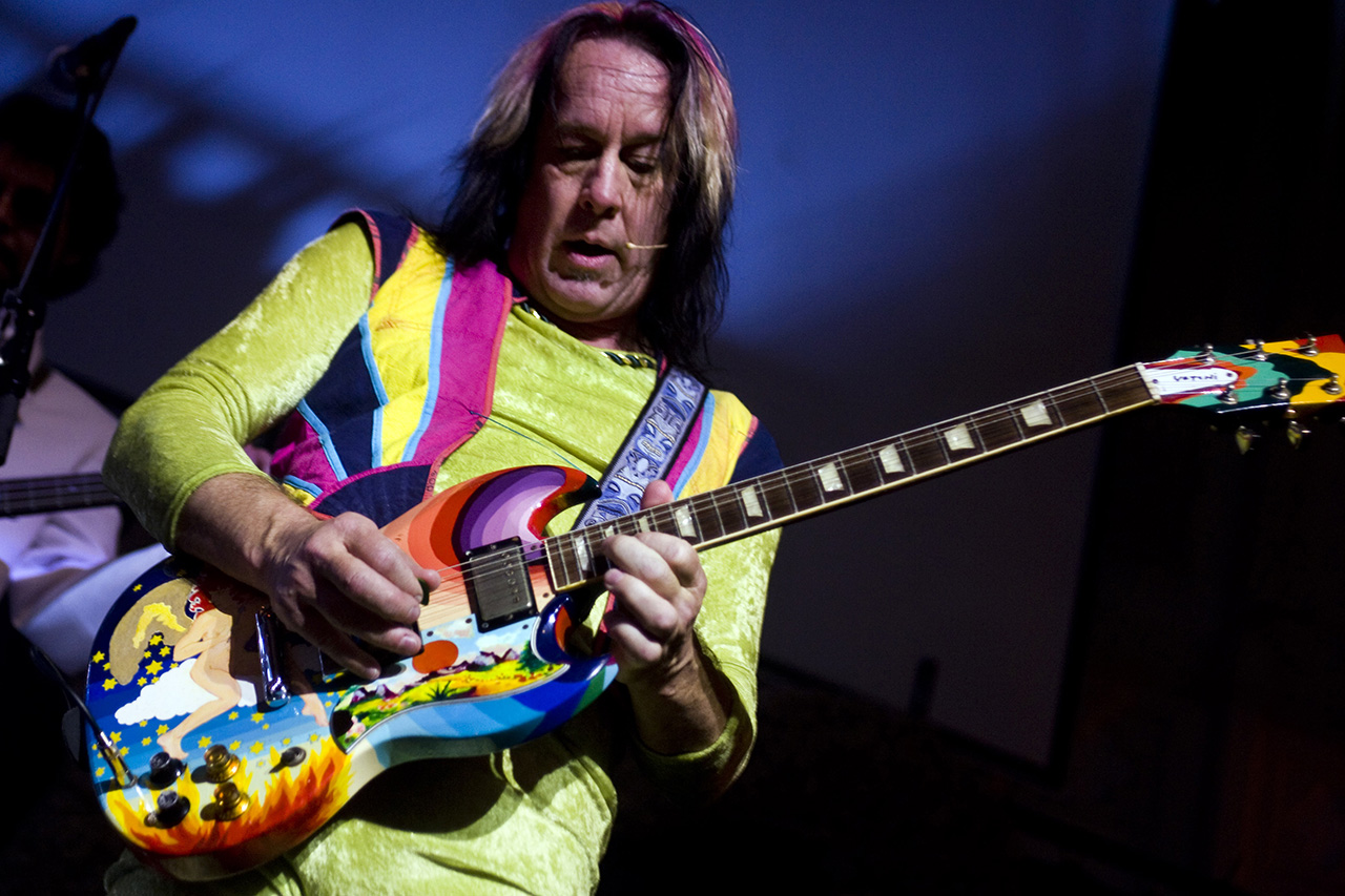 Todd Rundgren with The Fool Gibson SG replica