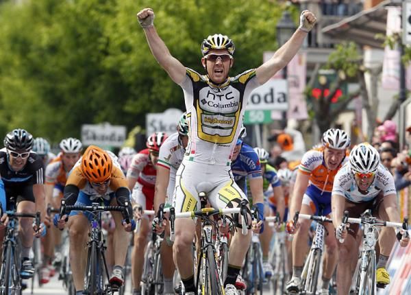 Autralia's Matthew Goss (HTC - Columbia) celebrates his stage victory.