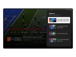 YouTube TV's multiview options for the NFL Sunday Ticket.