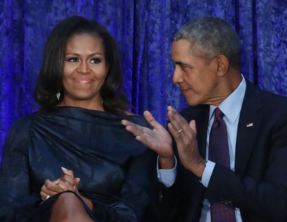 Michelle and Barack Obama.