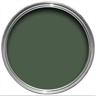 A tin of green paint