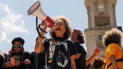 Protesters against Tennessee's new congressional map