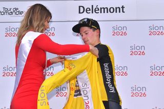 Primoz Roglic (LottoNL-Jumbo) in yellow after stage 1 at Romandie