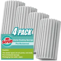 Mr Scrub  4 Pack Damp Dusting Sponge Duster