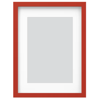 red picture frame