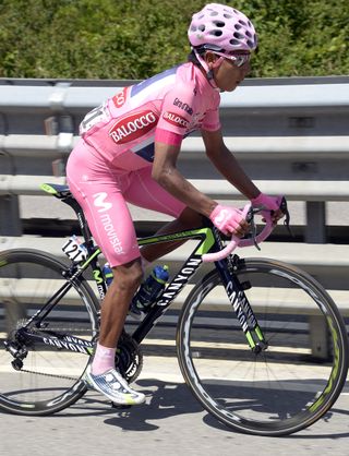 Nairo Quintana on stage seventeen of the 2014 Giro d'Italia