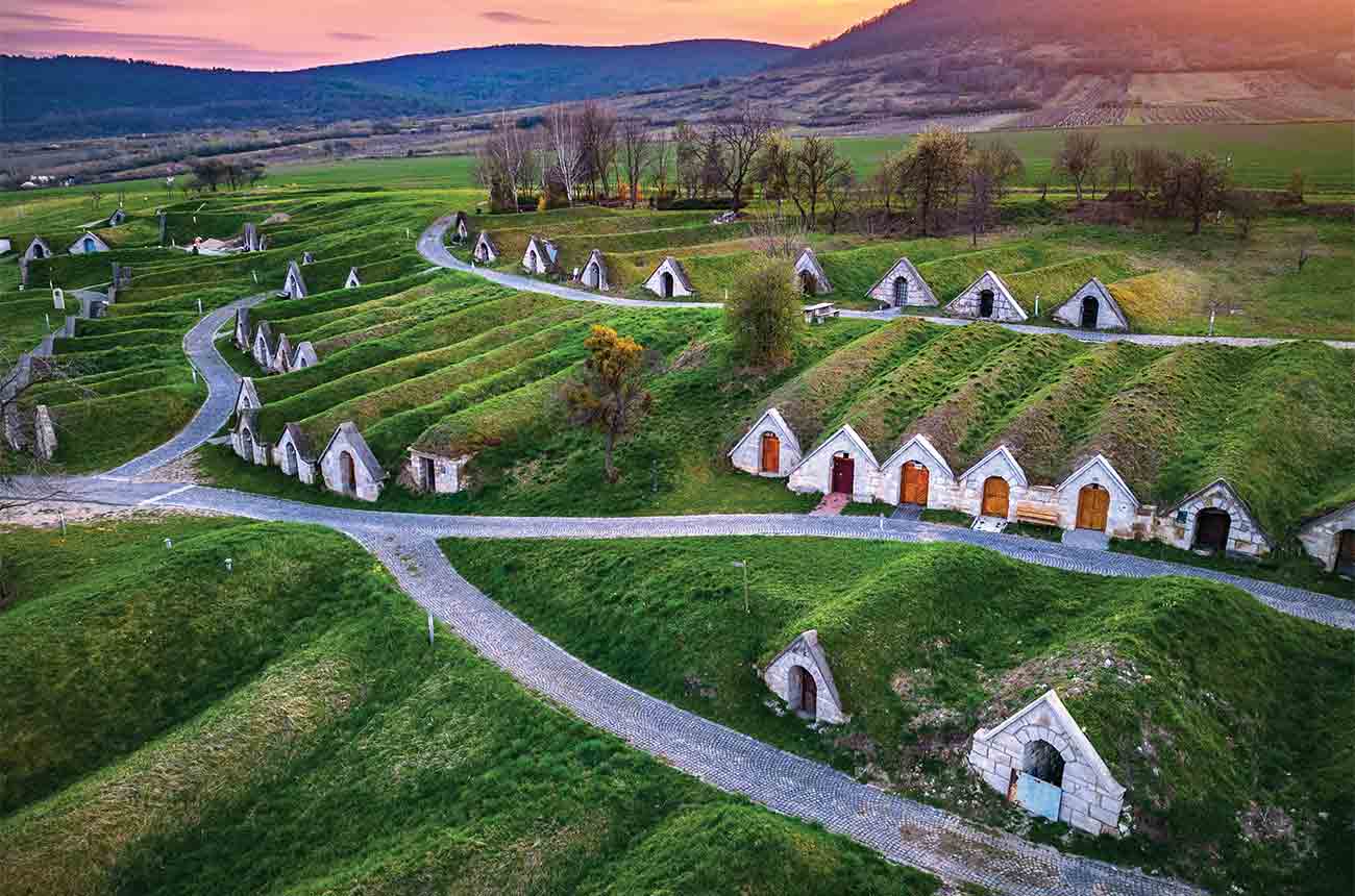 Cellars in Tokaj's hills in Hungary