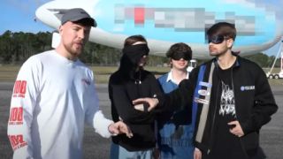 Jimmy Donaldson, a.k.a. Mr. Beast with his friends in one of his videos.