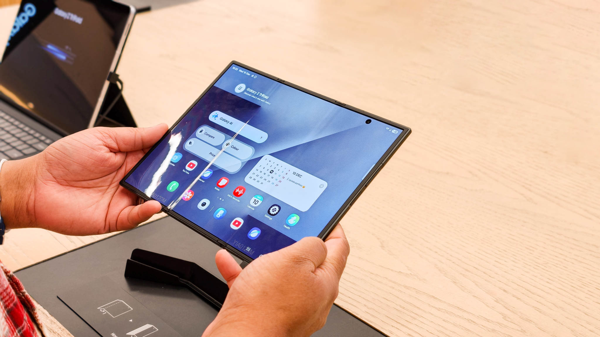 Samsung Galaxy Z TriFold hands-on testing at Dubai Mall on Android Central