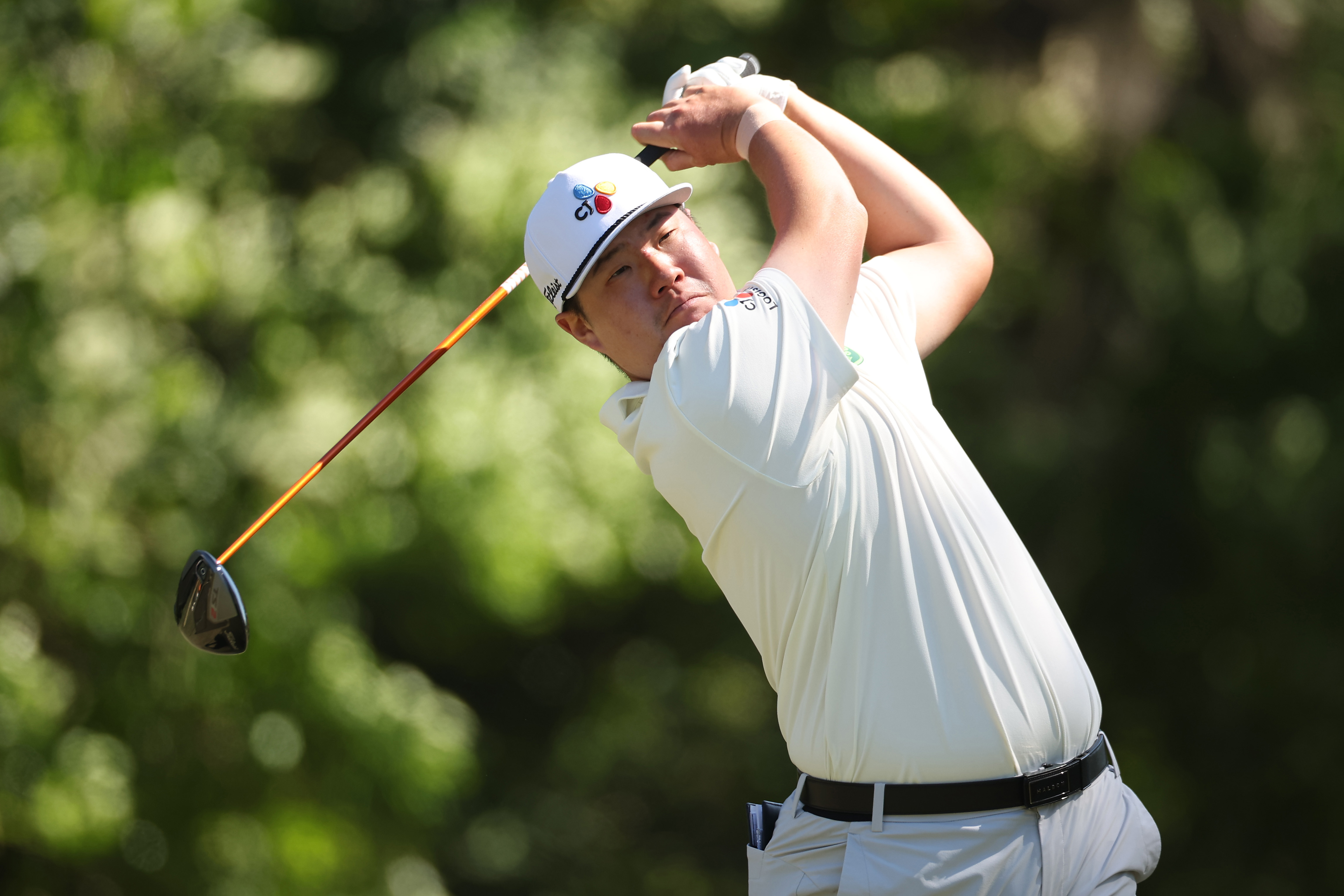 Sungjae Im hits a driver off the tee