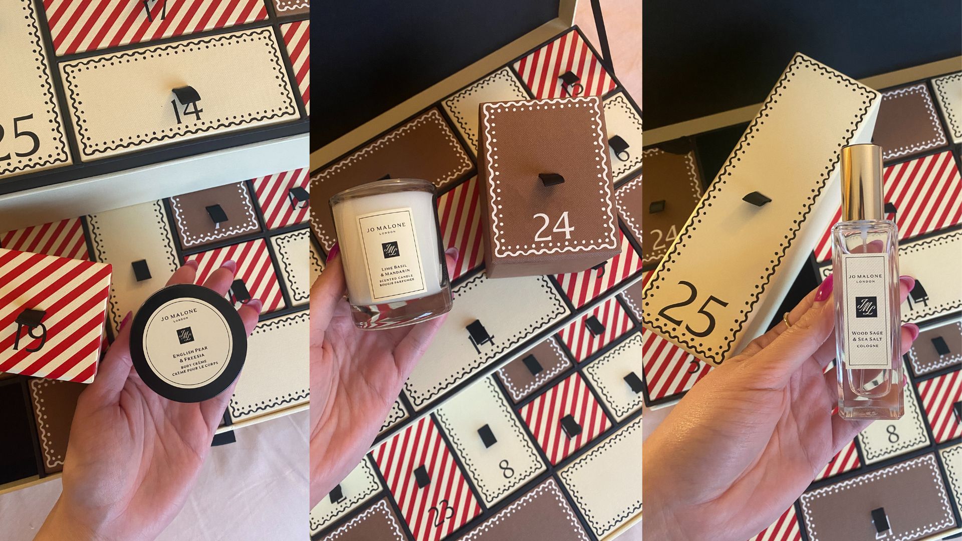 Jo Malone advent calendar 2023 review What's inside the box? Woman