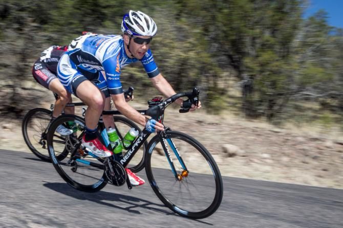 Jonny Clarke (UnitedHealthcare) descends off of Wild horse Mesa.