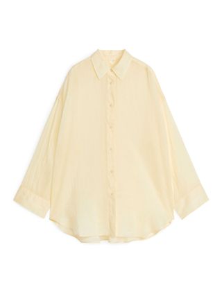 Sheer Ramie Shirt - Pale Yellow - Arket Gb