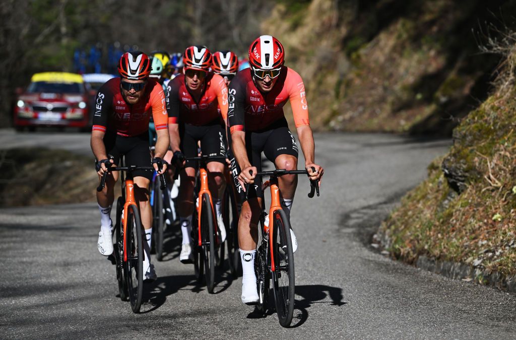NICE FRANCE MARCH 16 LR Tobias Svendsen Foss of Norway and Joshua Tarling of The United Kingdom and Team INEOS Grenadiers compete during the 83rd Paris Nice 2025 Stage 8 a 119km stage from Nice to Nice UCIWT on March 16 2025 in Nice France Photo by Dario BelingheriGetty Images