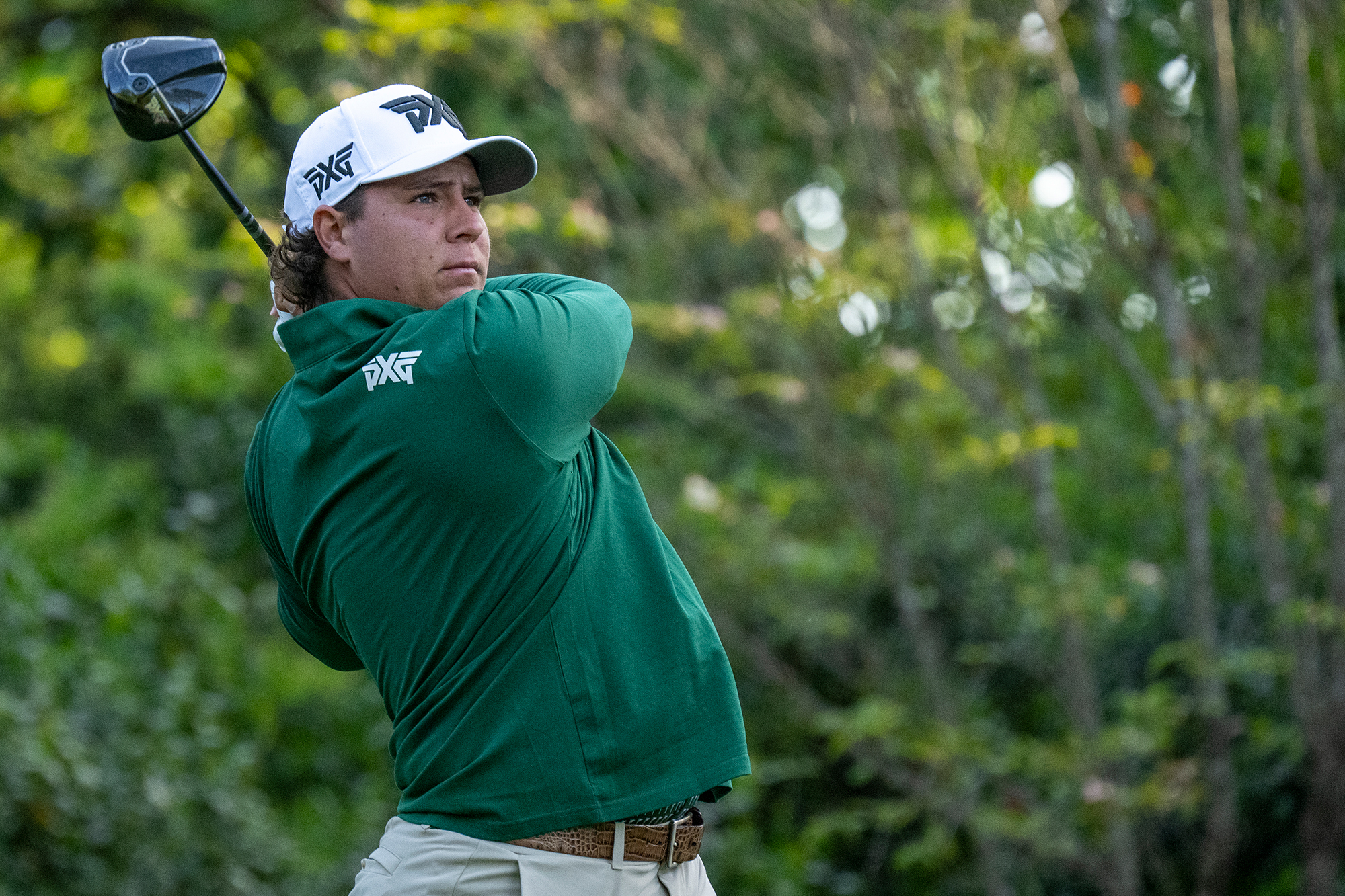 Aldrich Potgieter in the finish position with driver