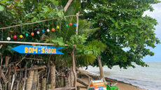 A beachfront restaurant in Moreré, Boipeba, Brazil