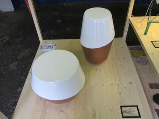 White modern styled tables