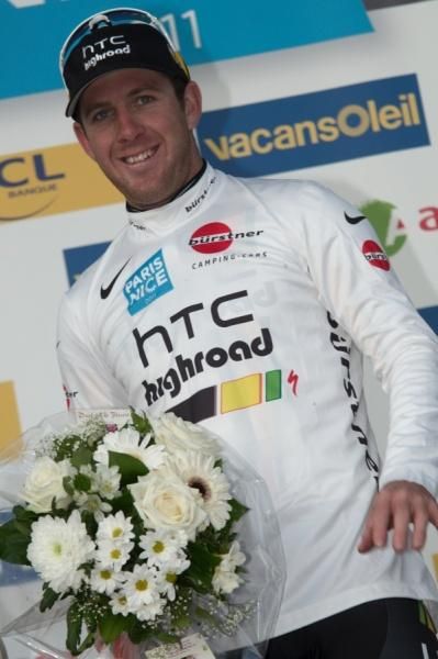 Matt Goss, at only 24, leads both the Paris-Nice overall and best young rider's classification.