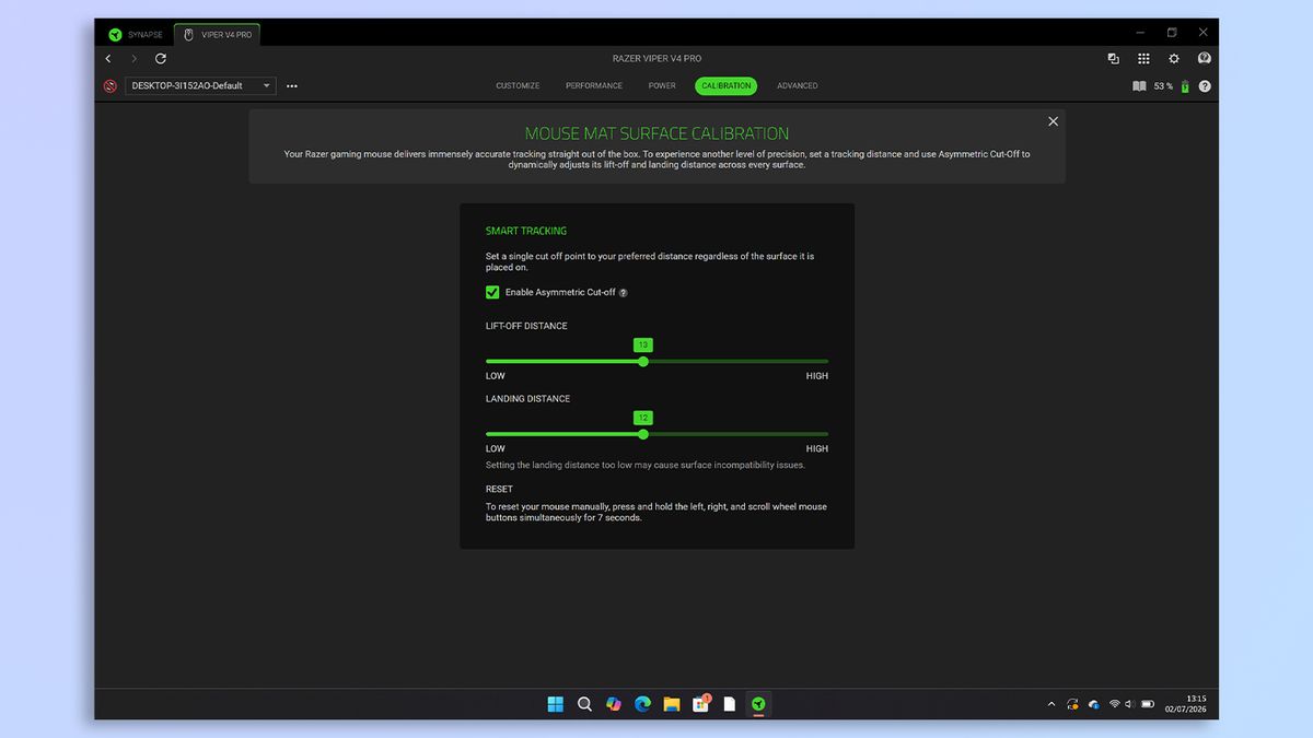 Razer Viper V4 Pro customization through Razer Synapse 4