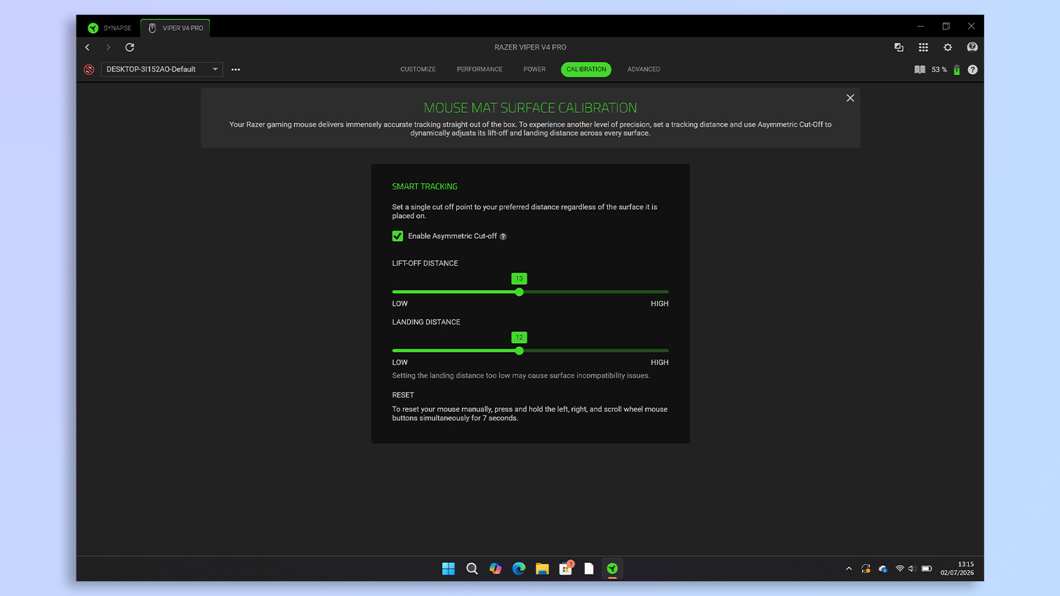 Razer Viper V4 Pro customization through Razer Synapse 4