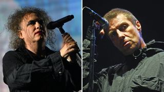 Robert Smith and Liam Gallagher composite image