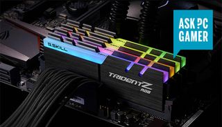 An image of TridentZ RAM with an Ask PC Gamer badge in the top right