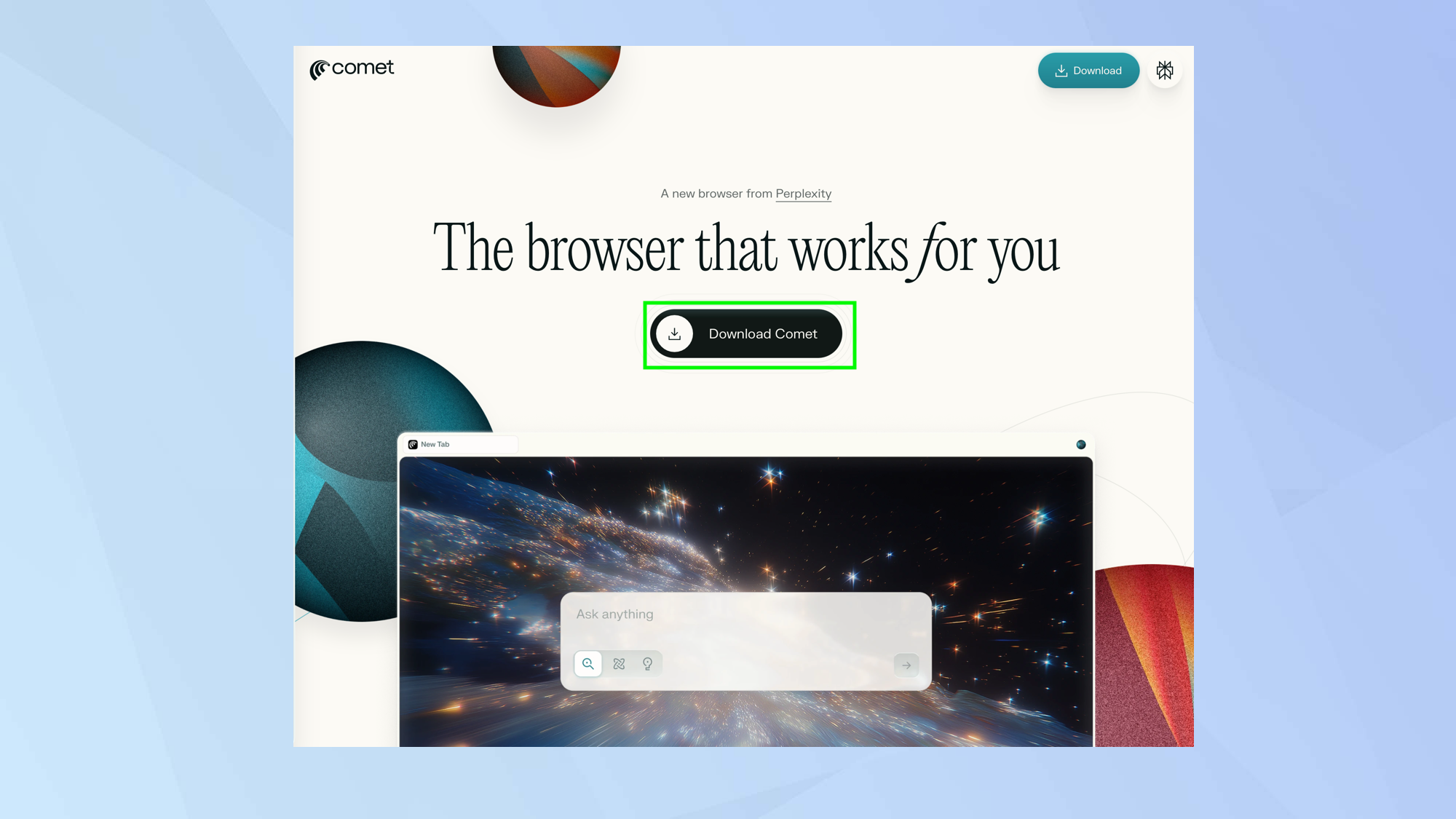 How to download Comet - Perplexity browser for free