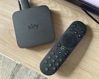 Sky Stream device and remote being tested in writer's home