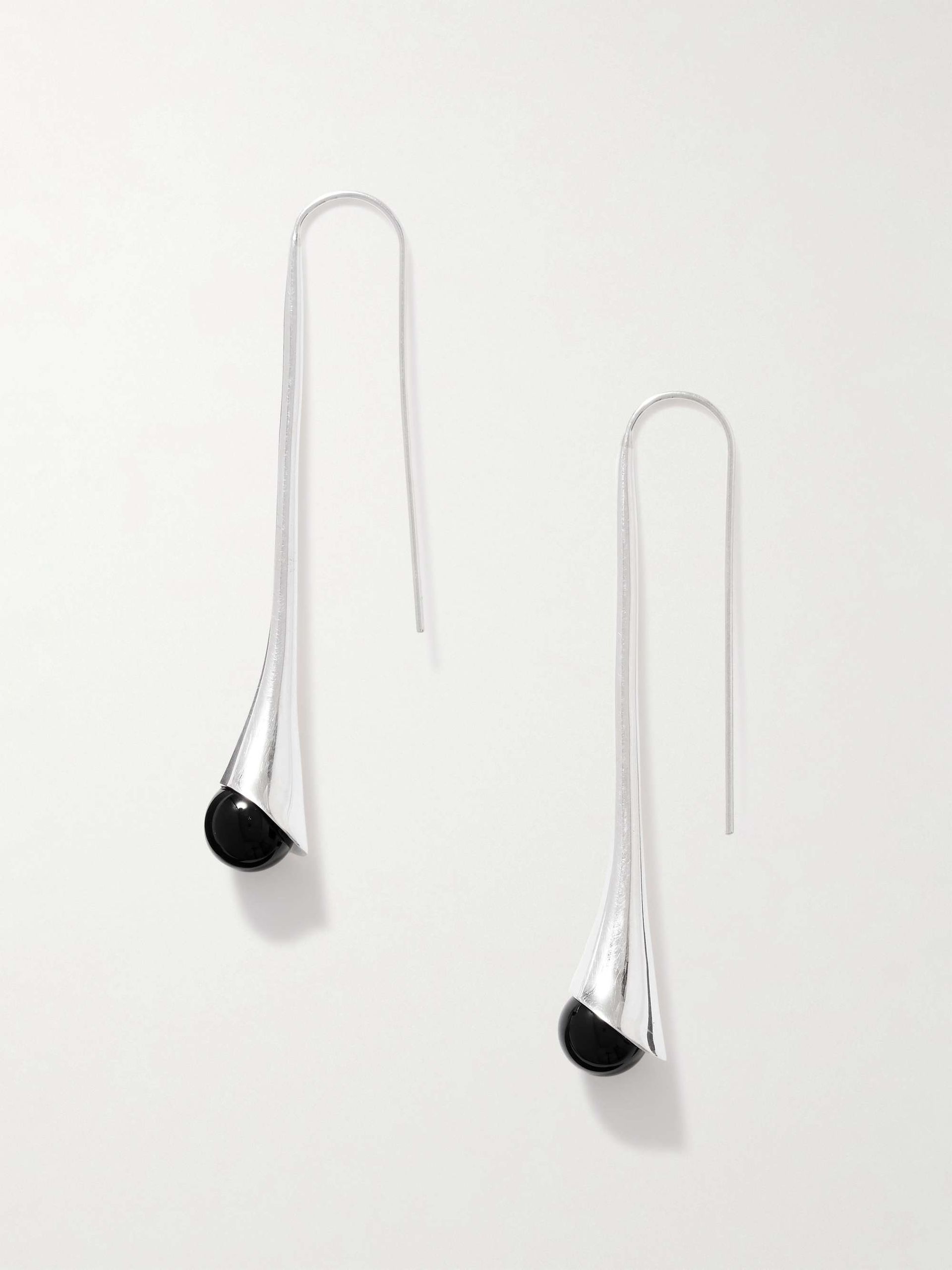 Vienna Silver Onyx Earrings
