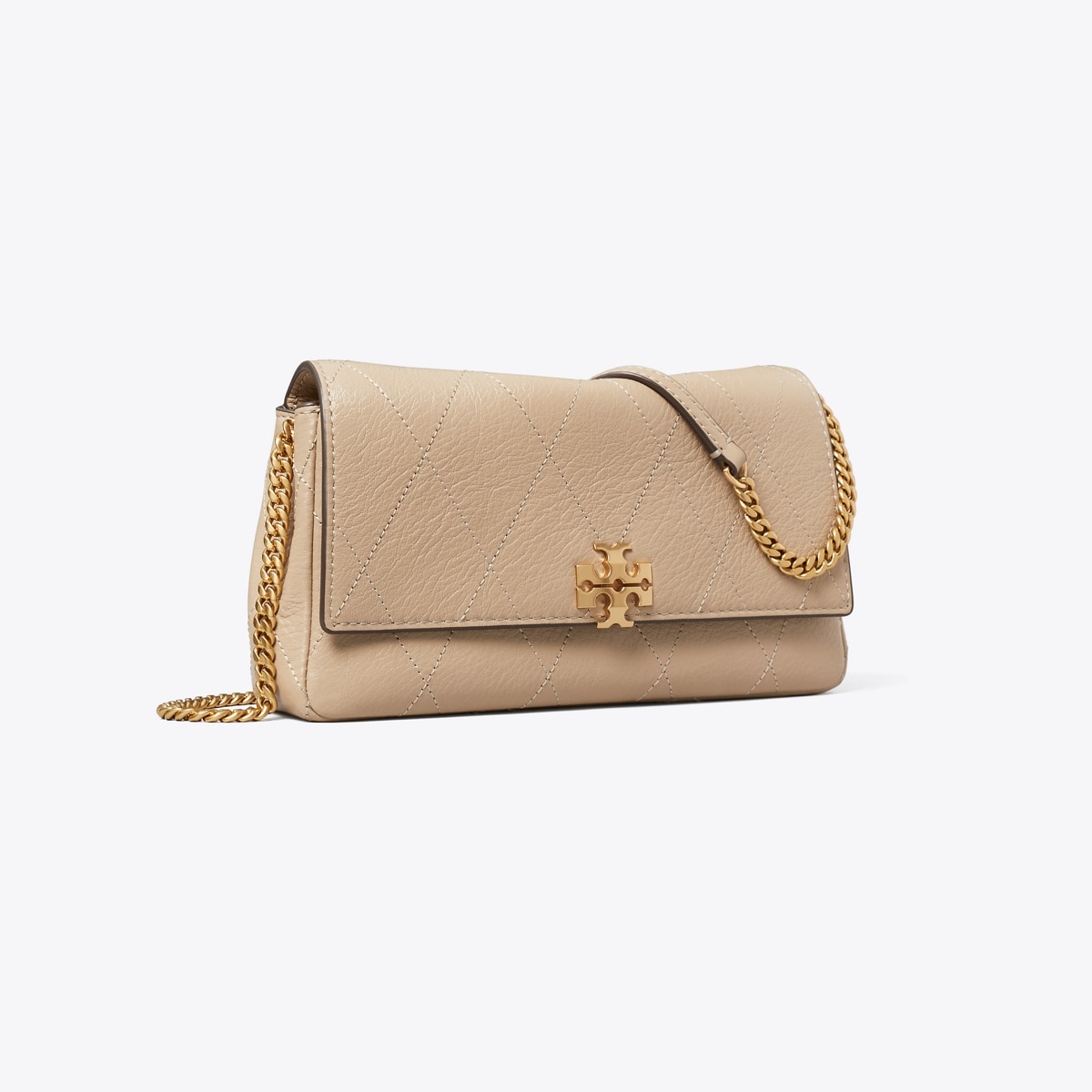 Charlie Quilted Chain Crossbody in Gray, Size Os