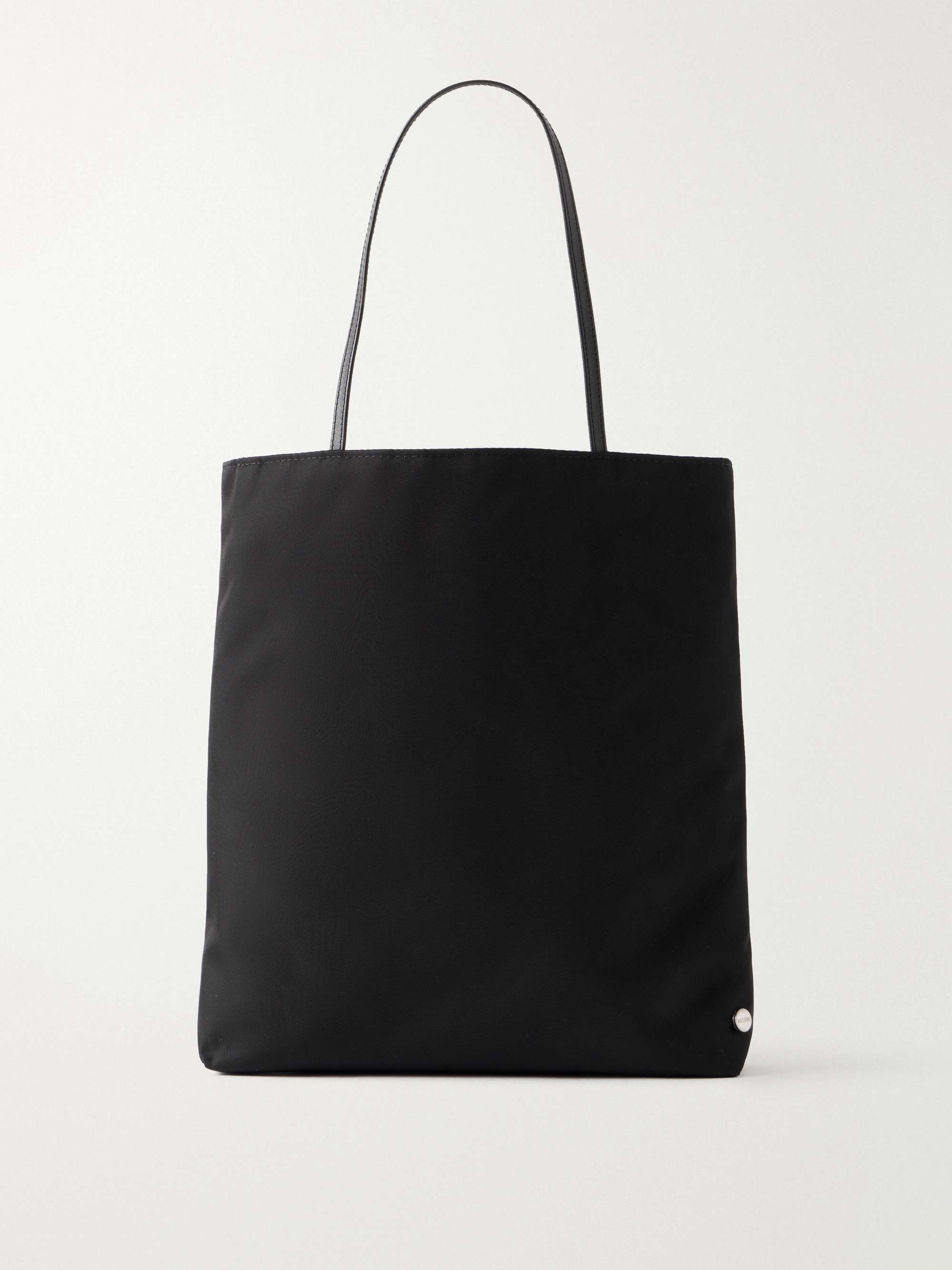 Theia Leather-Trimmed Satin-Shell Tote Bag