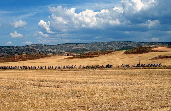 The arid, windy conditions of the Vuelta