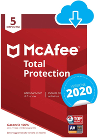 Antivirus McAfee Total Protection | 19,99€ su Amazon
McAfee è una suite antivirus che offre una protezione completa dai pericoli del web per tutta la famiglia. Supporta fino a 5 dispositivi e ha la durata di un anno. 