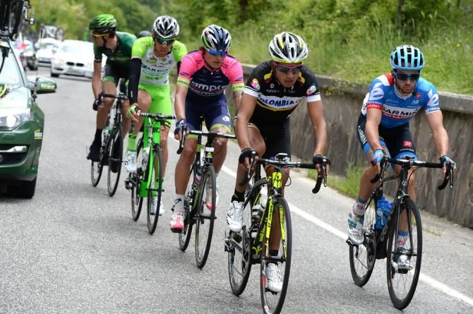 The break on stage 7 of the Giro d'Italia