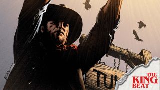 Roland firing his guns in Tull in The Dark Tower Marvel Comics The King Beat