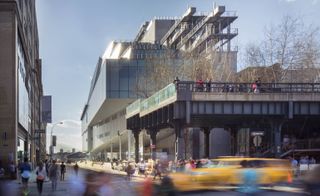 Outside view of Whitney Museum from the street