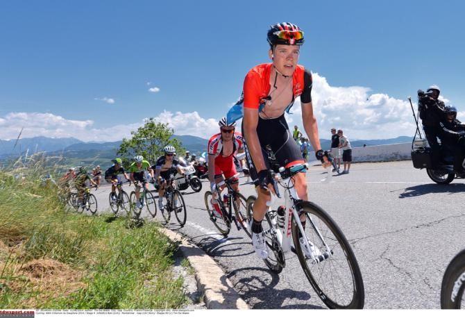 Bob Jungels (Trek) climbing out of the saddle