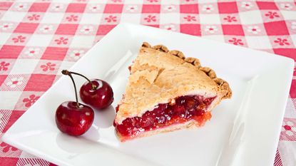 A piece of cherry pie