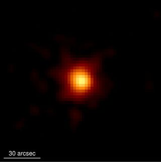 This image taken by NASA's Swift satellite shows what scientists suspect is the most distant object ever seen in space. Known as GRB 090429B, the gamma-ray burst is an exploded star and is about 13.14 billion light-years from Earth.