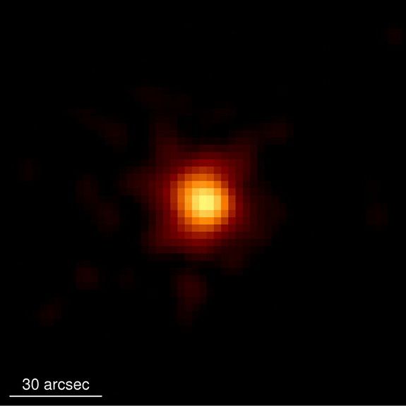 This image taken by NASA&#039;s Swift satellite shows what scientists suspect is the most distant object ever seen in space. Known as GRB 090429B, the gamma-ray burst is an exploded star and is about 13.14 billion light-years from Earth.