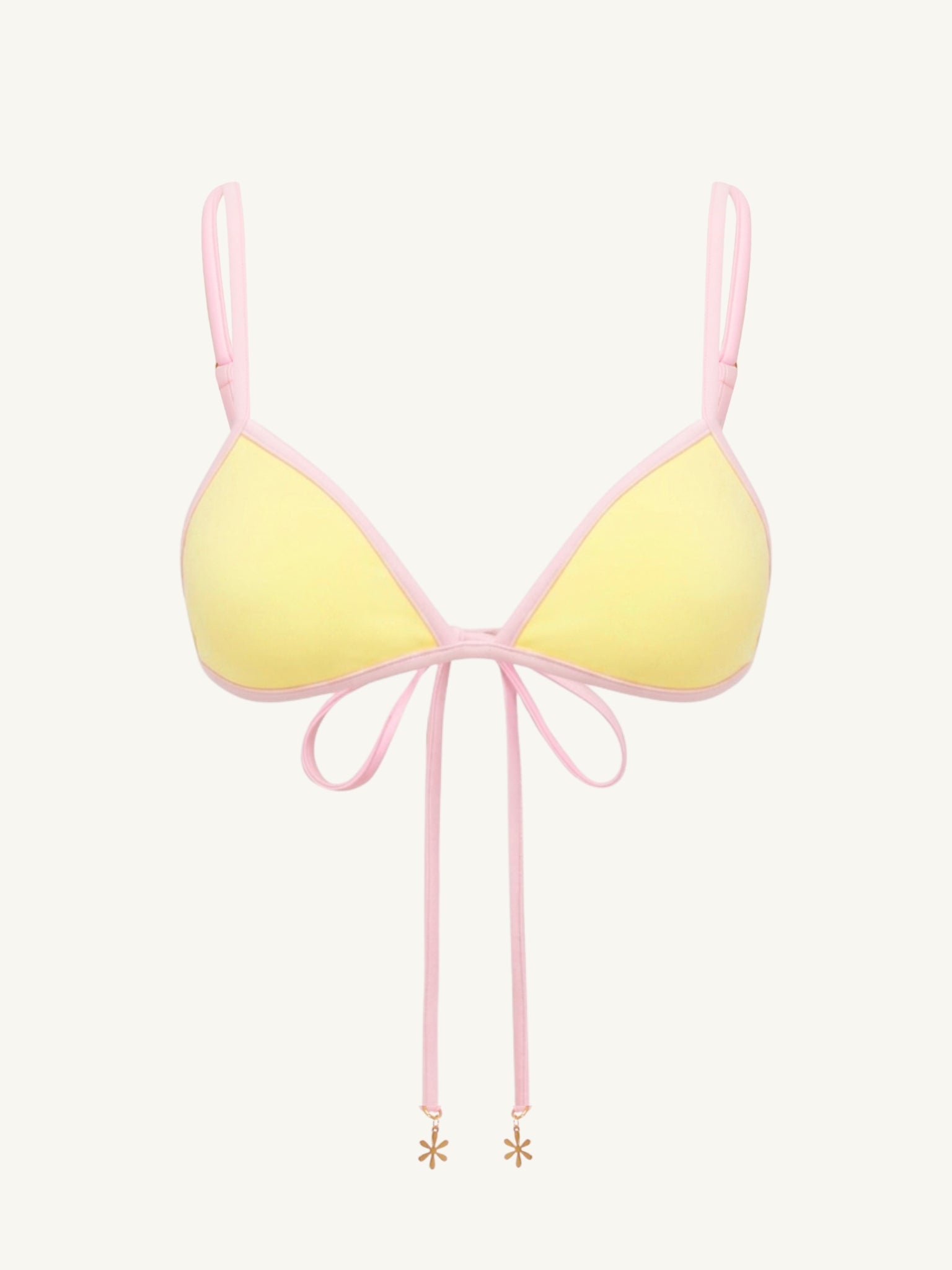 Iara Bikini Top - Lemon/pink Salt - Xxs