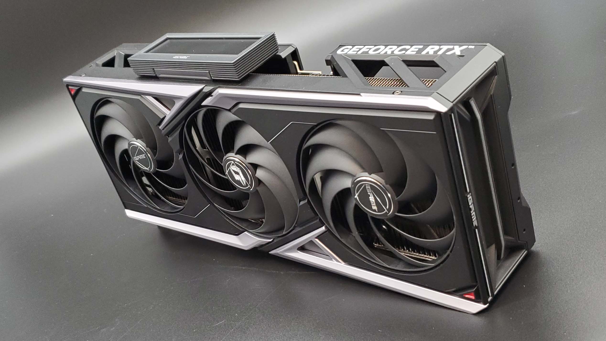 Colorful iGame RTX 5070 Ti Vulcan OC graphics card from various angles